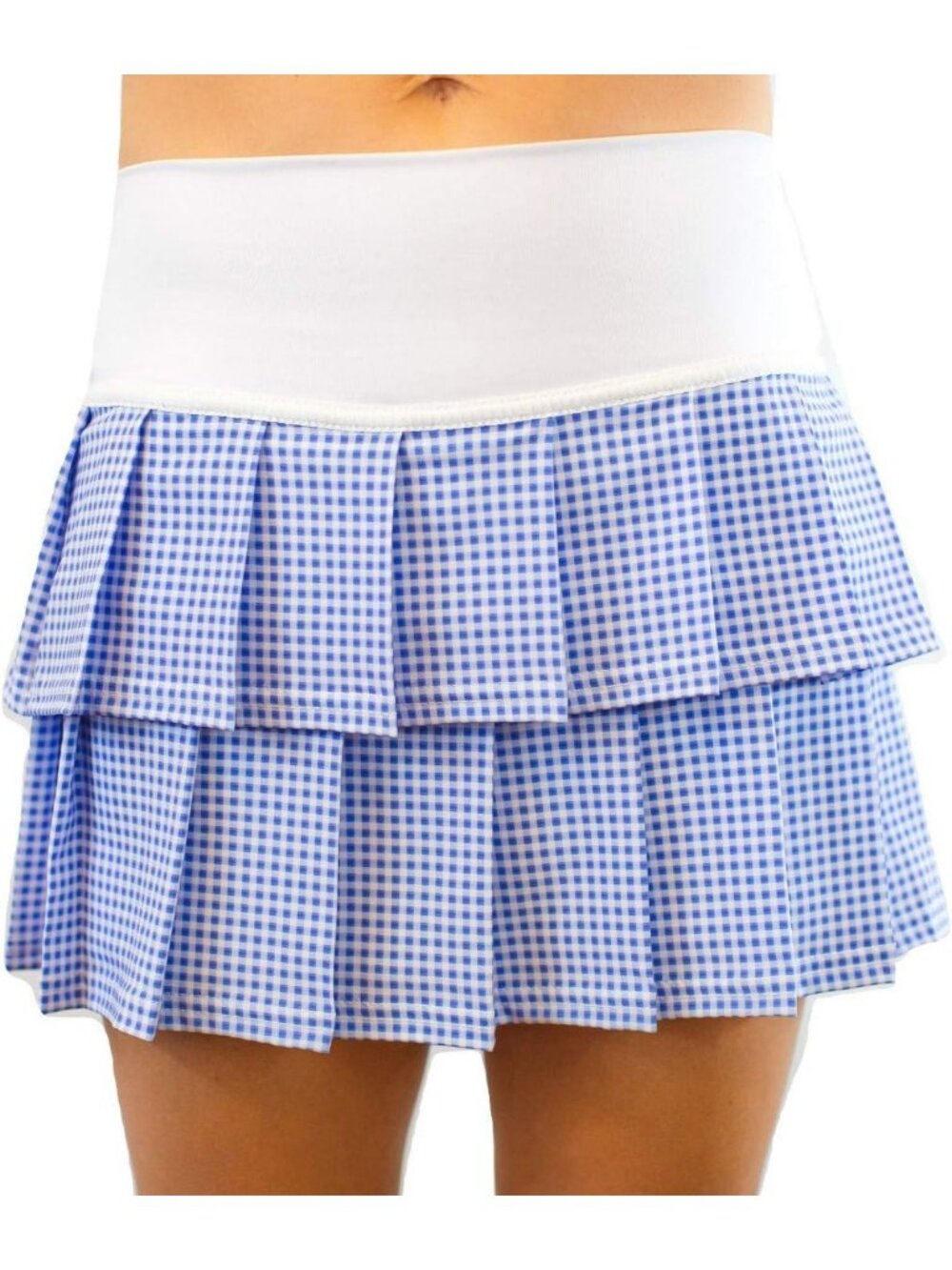 Gingham Women's Tennis Skirt - Stylish & Comfortable, X-Small Size, Perfect for